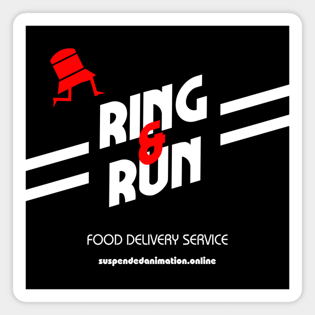 Ring and Run Food Delivery Magnet by tyrone_22